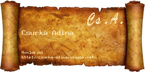 Csurka Adina névjegykártya